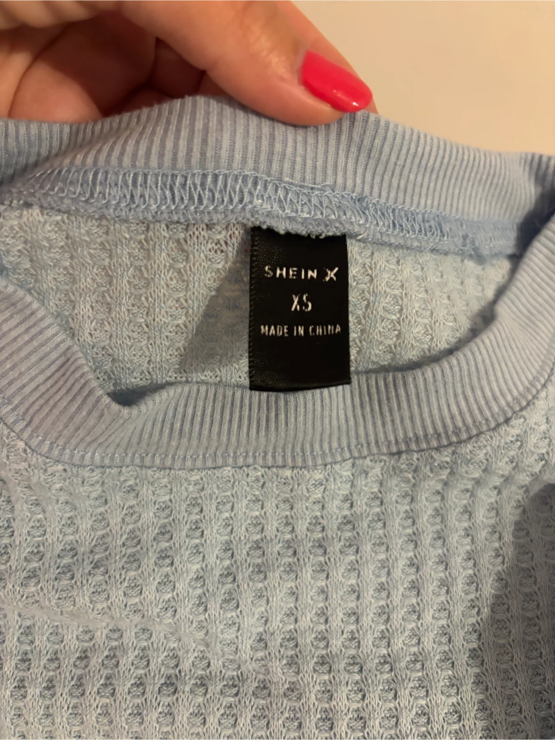 SHEIN X Waffle Knit Lounge Set - photo 3