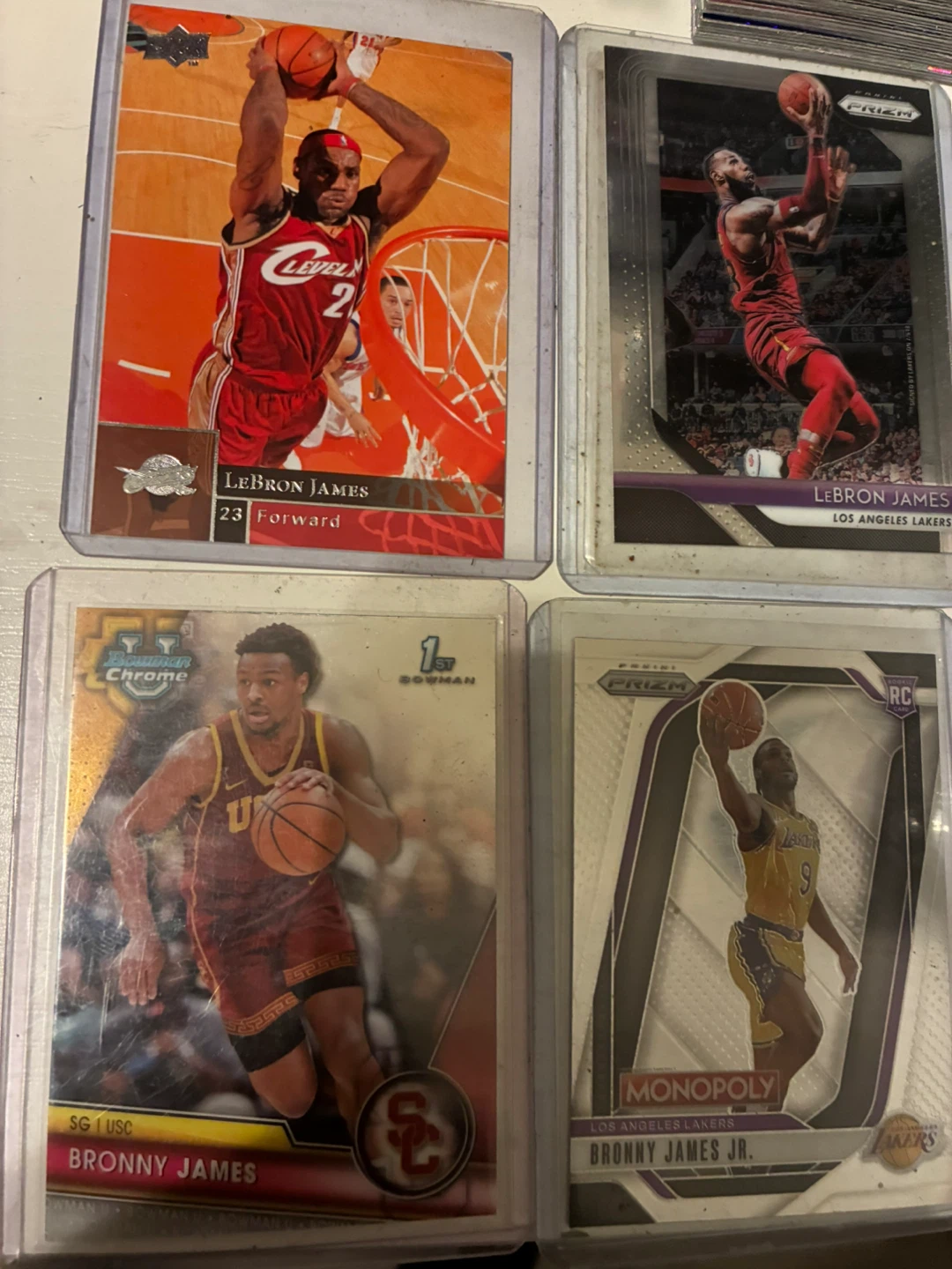 LeBron and Bronny James Trading Cards