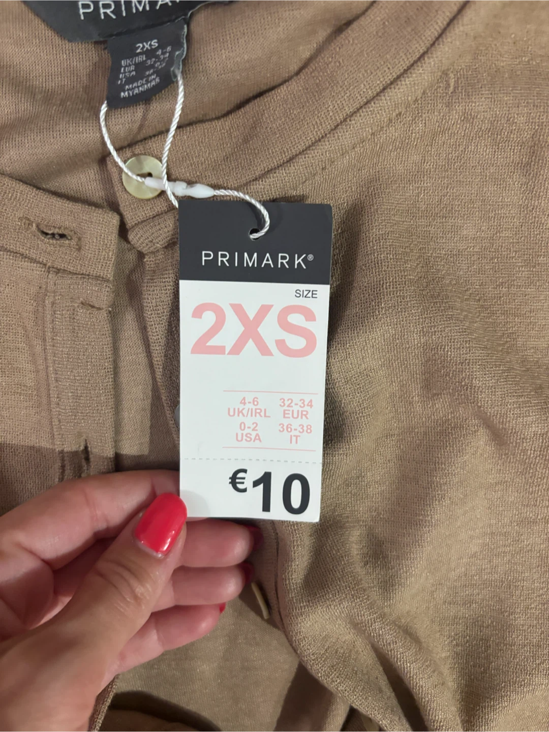 Primark Tan Button-Up Top 2XS - photo 3