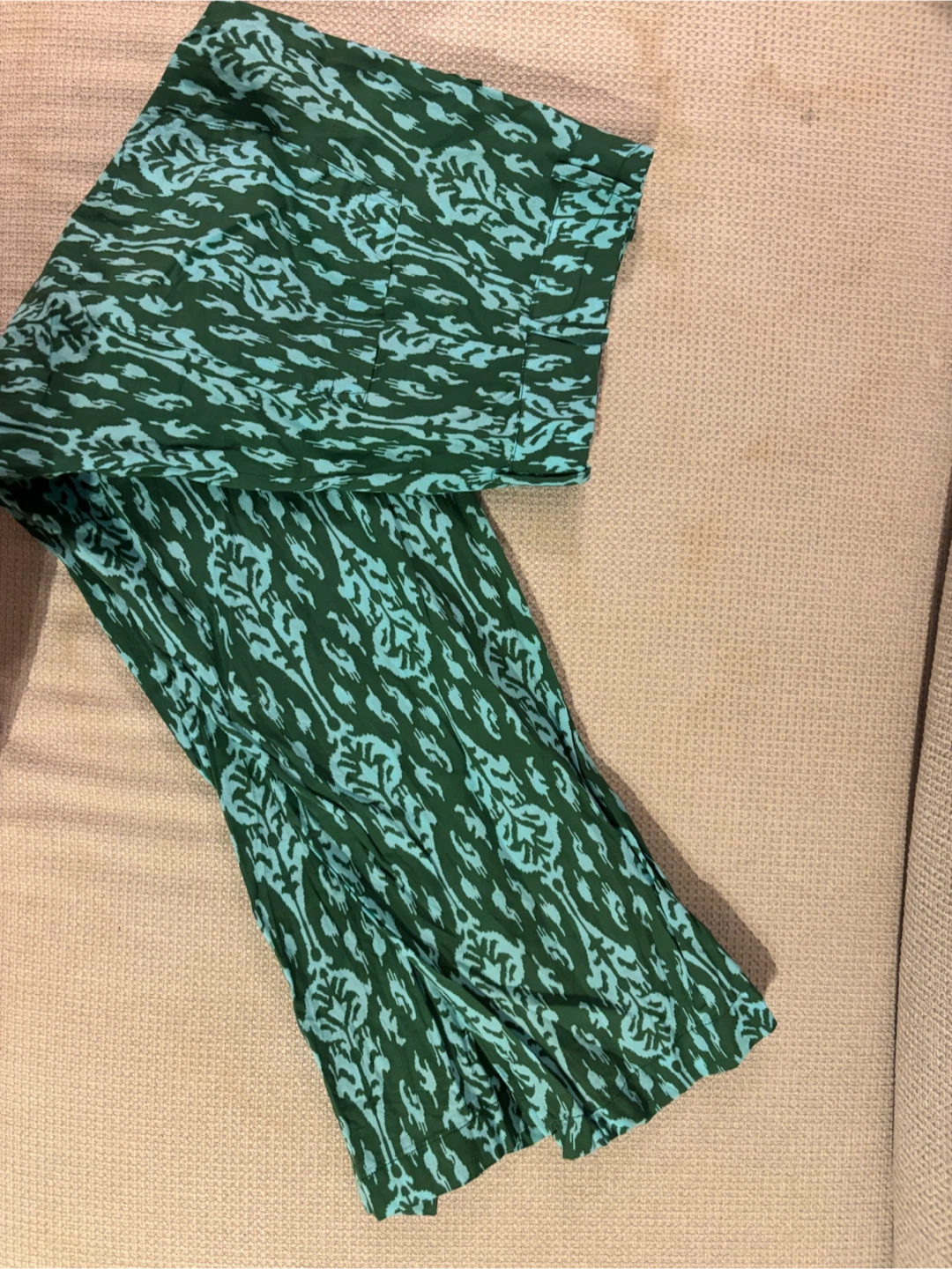 Zara Green & Light Blue Printed 2-Piece Co-Ord Set – Size Small - photo 3