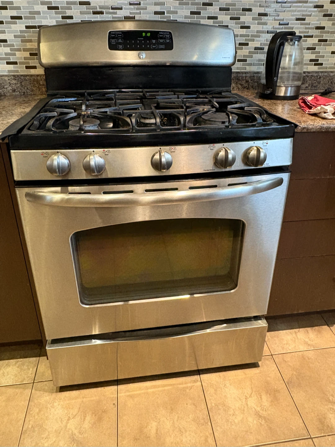 GE Stainless Steel Gas Range