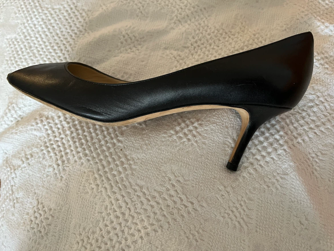 Jimmy Choo Black Peep-Toe Heels - photo 2