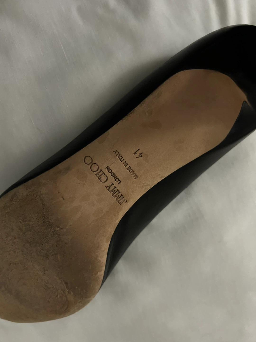 Jimmy Choo Black Peep-Toe Heels - photo 3