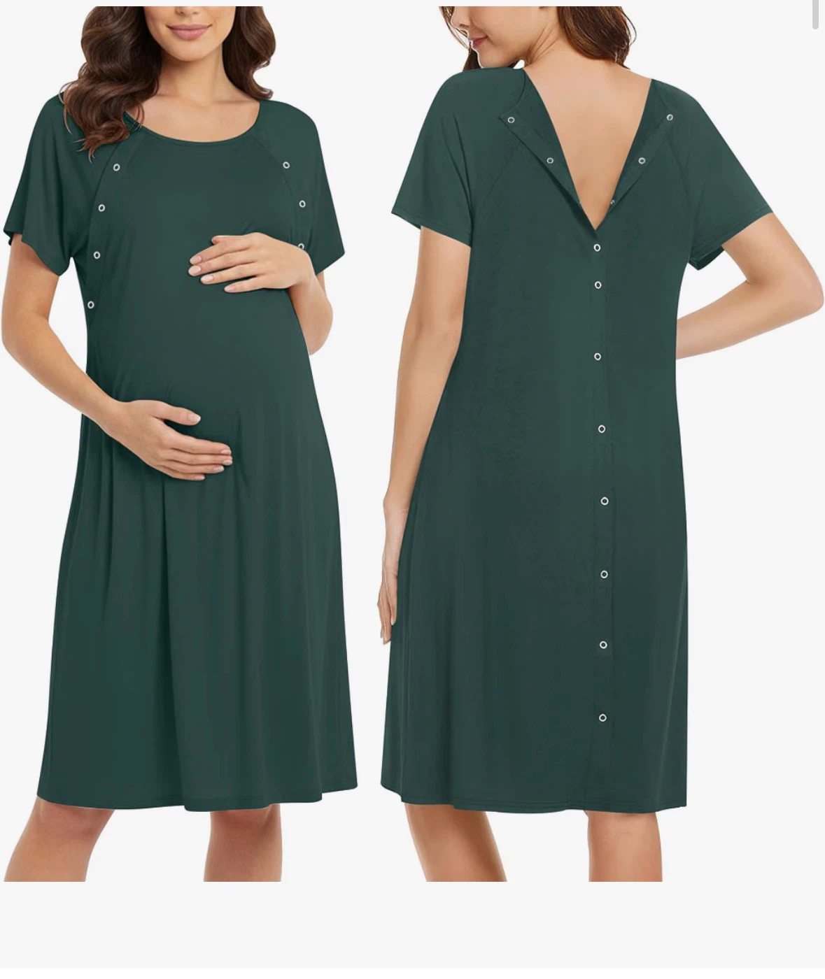 Ekouaer 3-in-1 Maternity Nursing Labor Night Gown 3 nightgowns