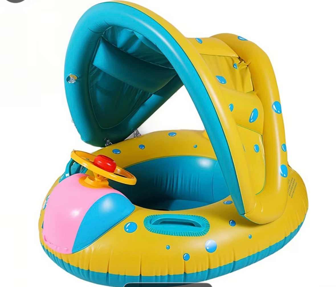 Inflatable Baby Pool Float with Canopy