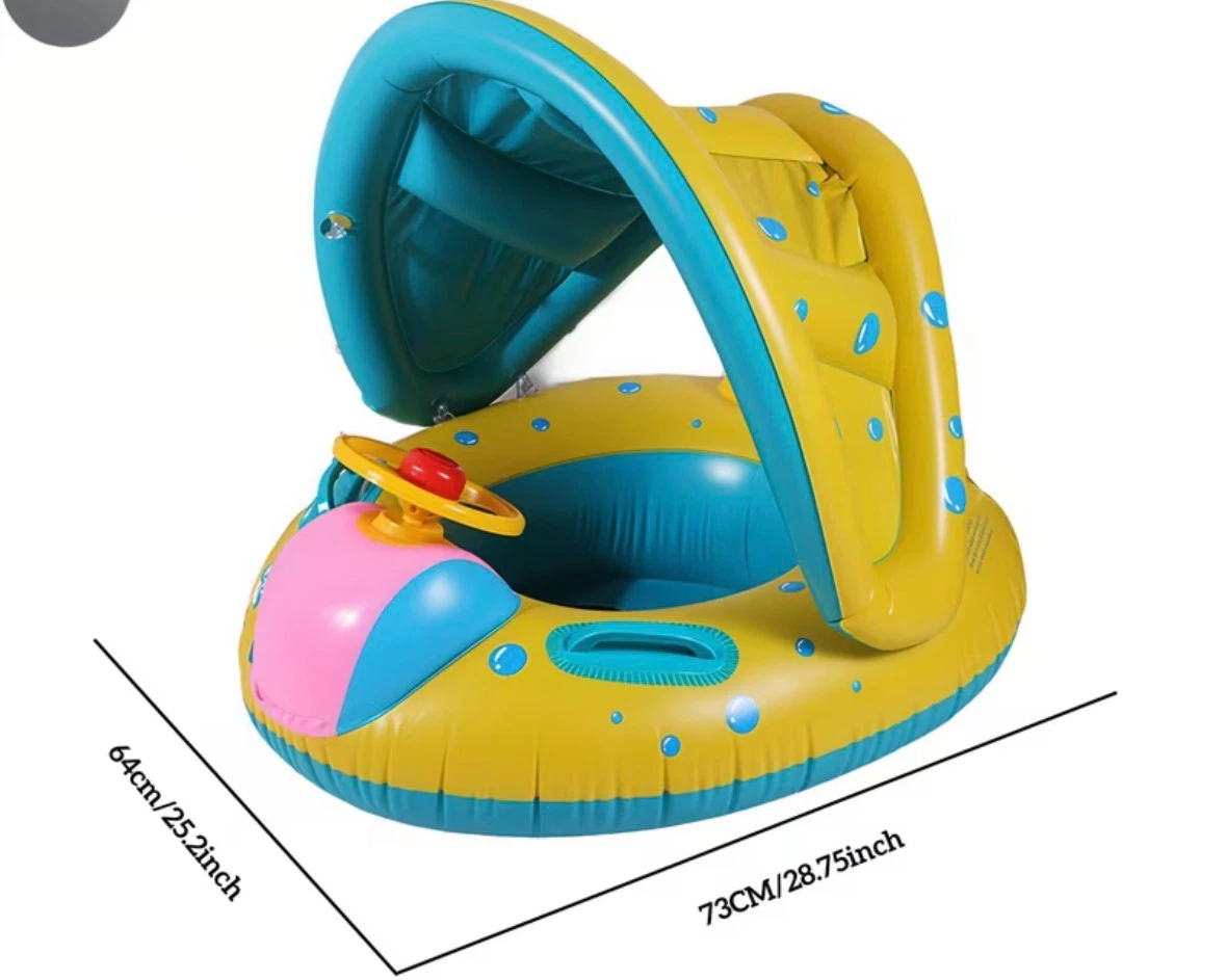 Inflatable Baby Pool Float with Canopy - photo 2