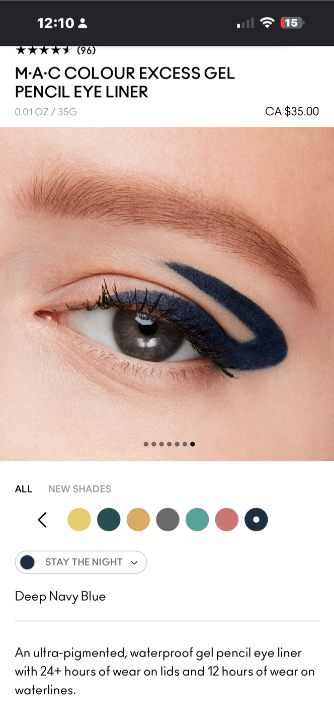 M.A.C Colour Excess Gel Pencil Eye Liner - Stay The Night - photo 2