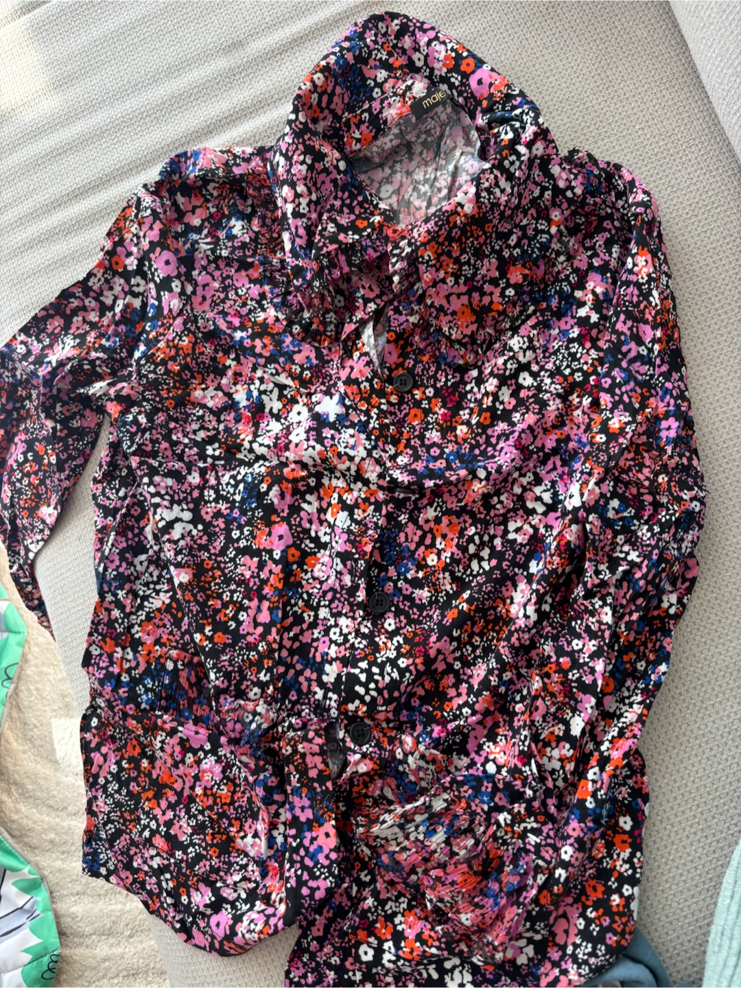 Maje Floral Print Blouse