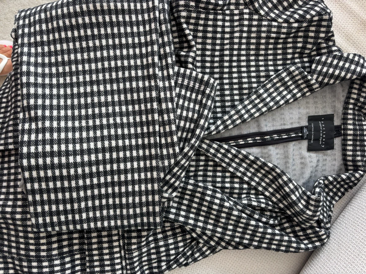 Sanctuary Black and White Gingham Blazer and pants