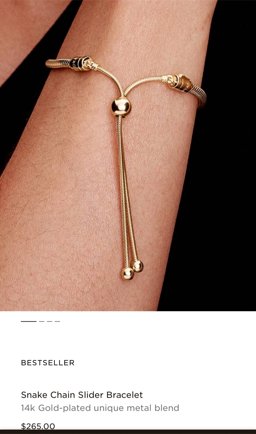 Pandora Snake Chain Slider Bracelet - photo 2
