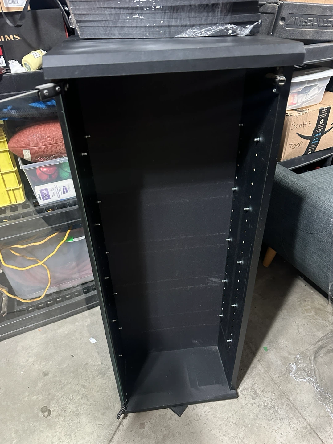 Rotating Black Media Display Cabinet - photo 2