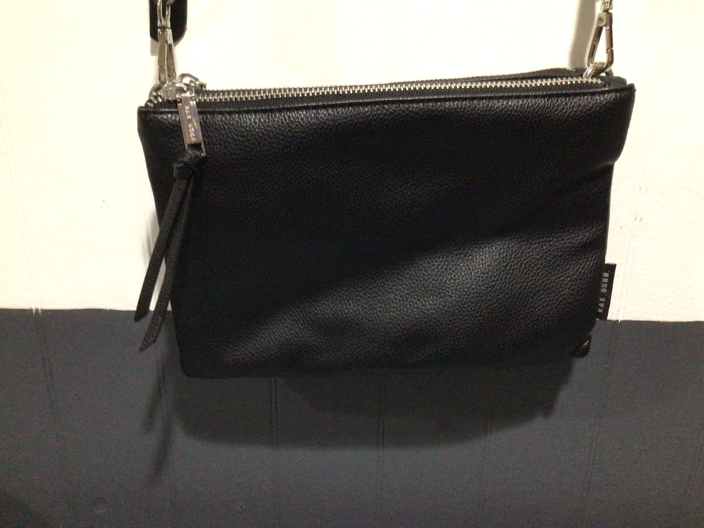 Women bag…Rae Dunn Black Leather Medium Shoulder Cross.
