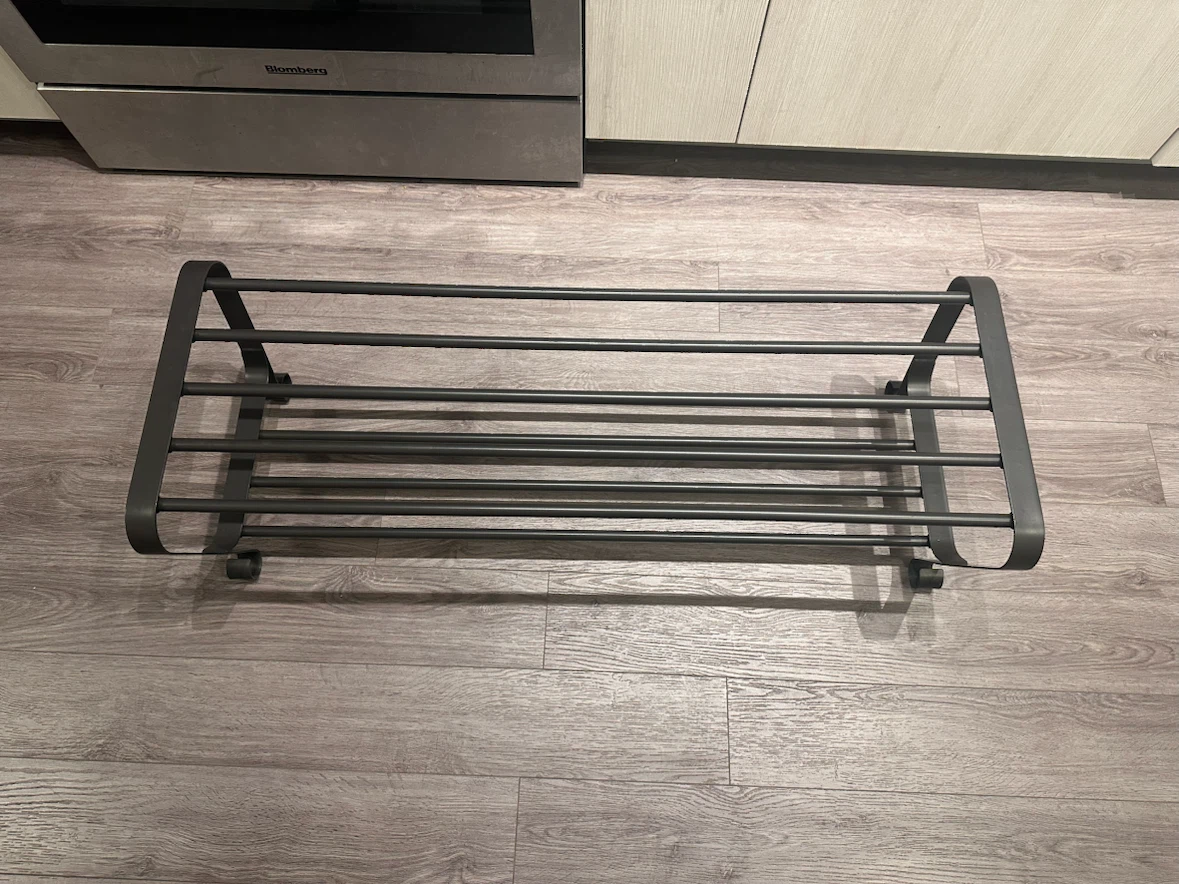 IKEA Black Metal Shoe Rack