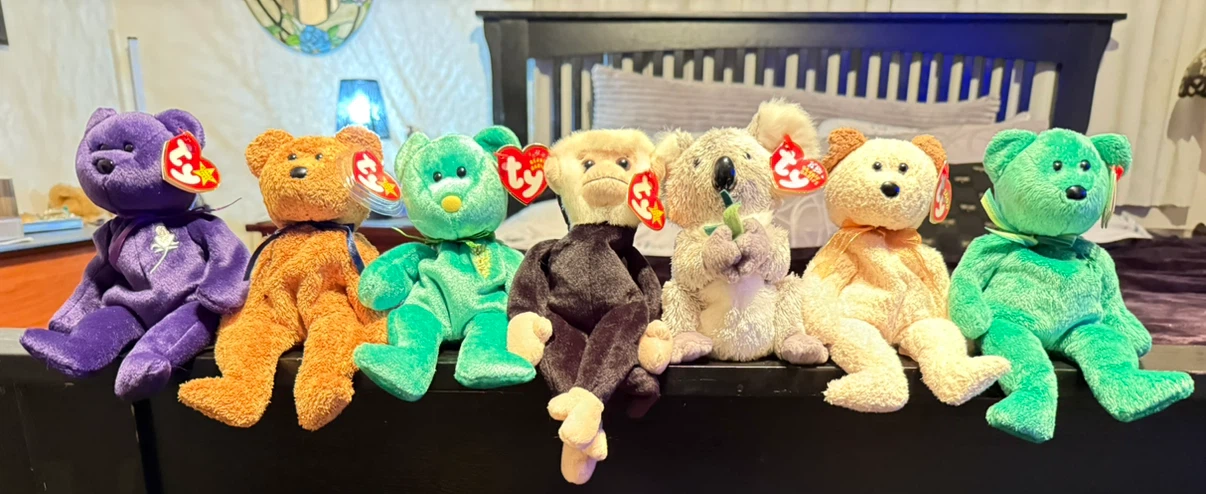 Set of 7 Ty Beanie Babies