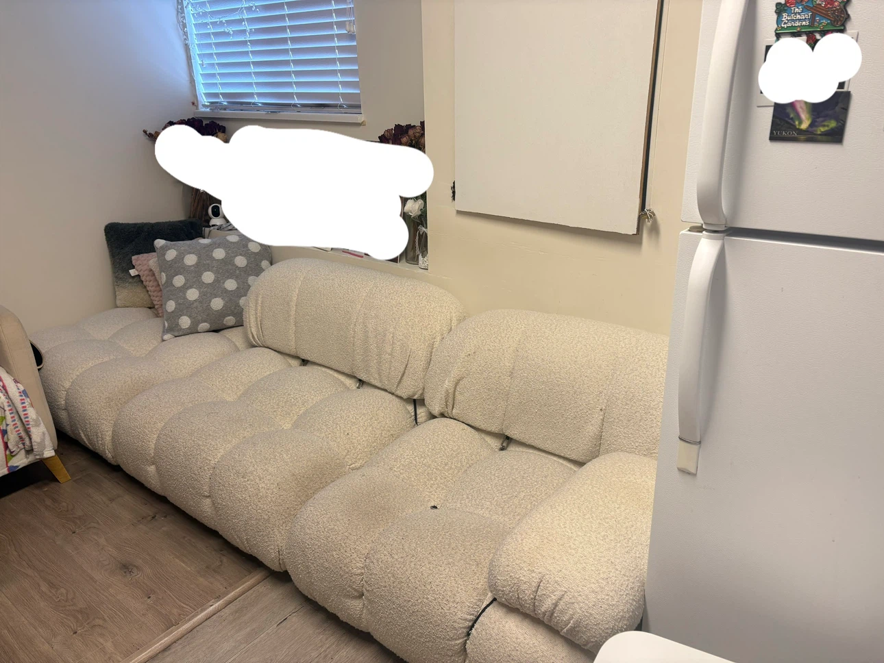 Cream Bouclé Modular Sofa