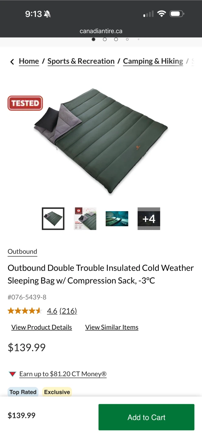 Outbound Double Trouble Sleeping Bag