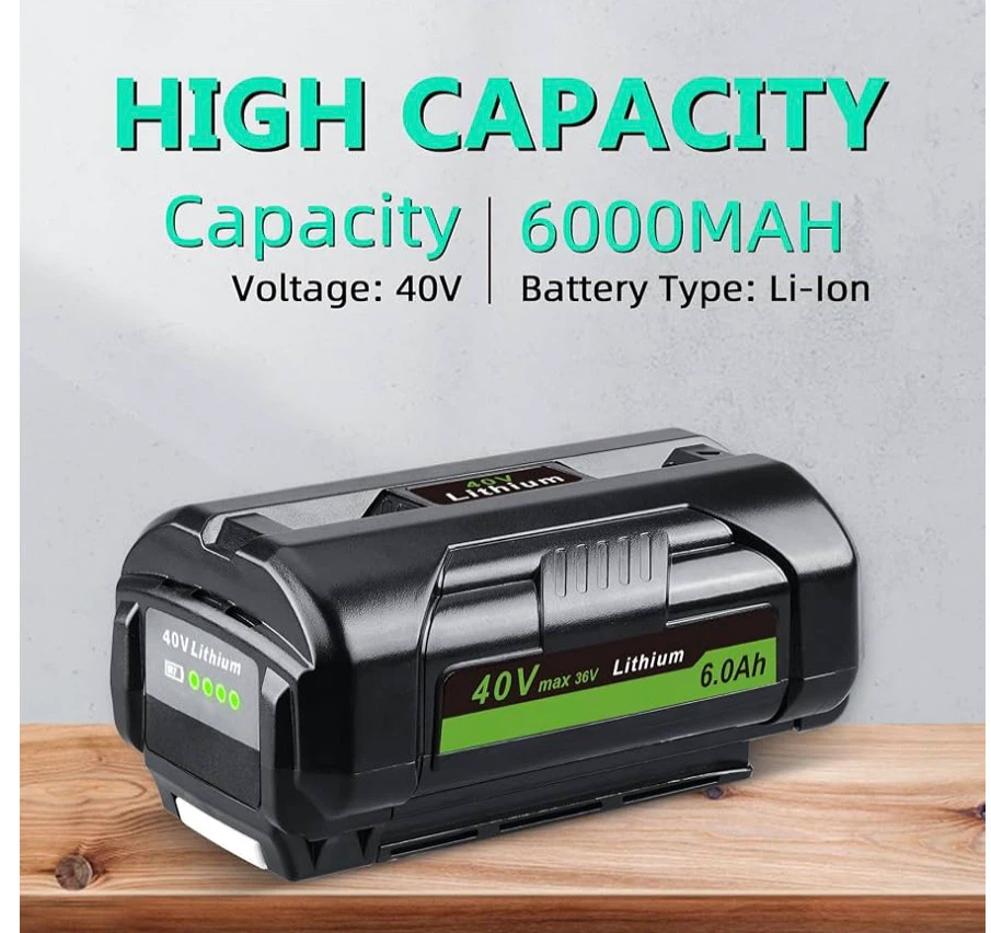 Replacement 40V 6.0Ah Lithium Battery for Ryobi - photo 2