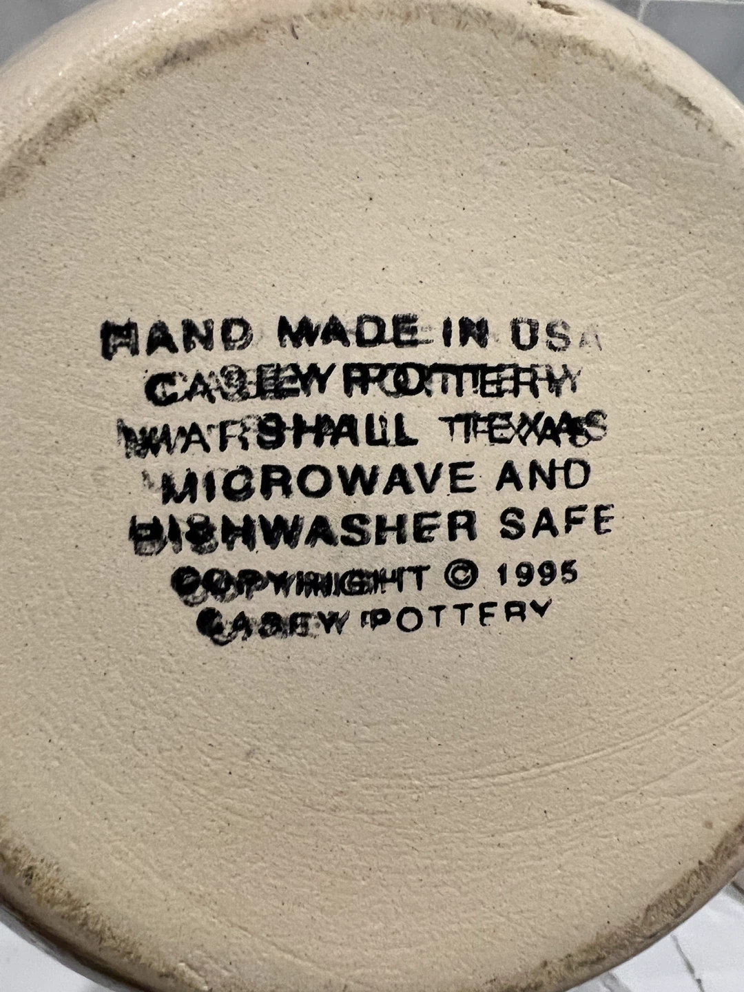 1995 Casey Pottery Handcrafted Fruit Stoneware Utensil Holder - photo 5