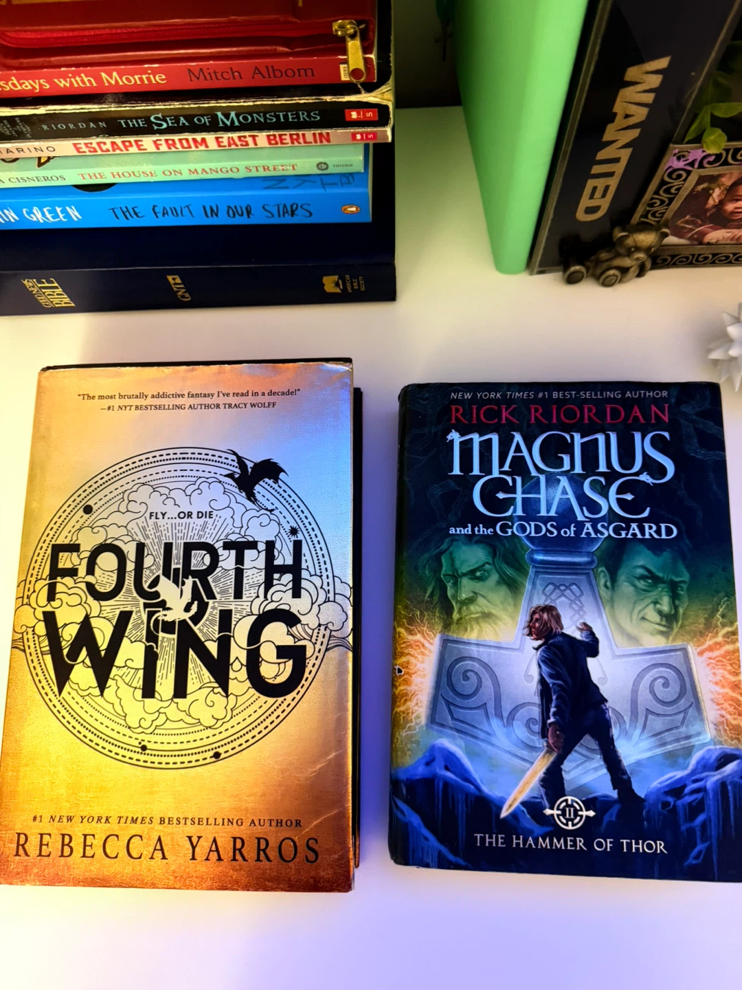 Fourth Wing and Hammer of Thor Books