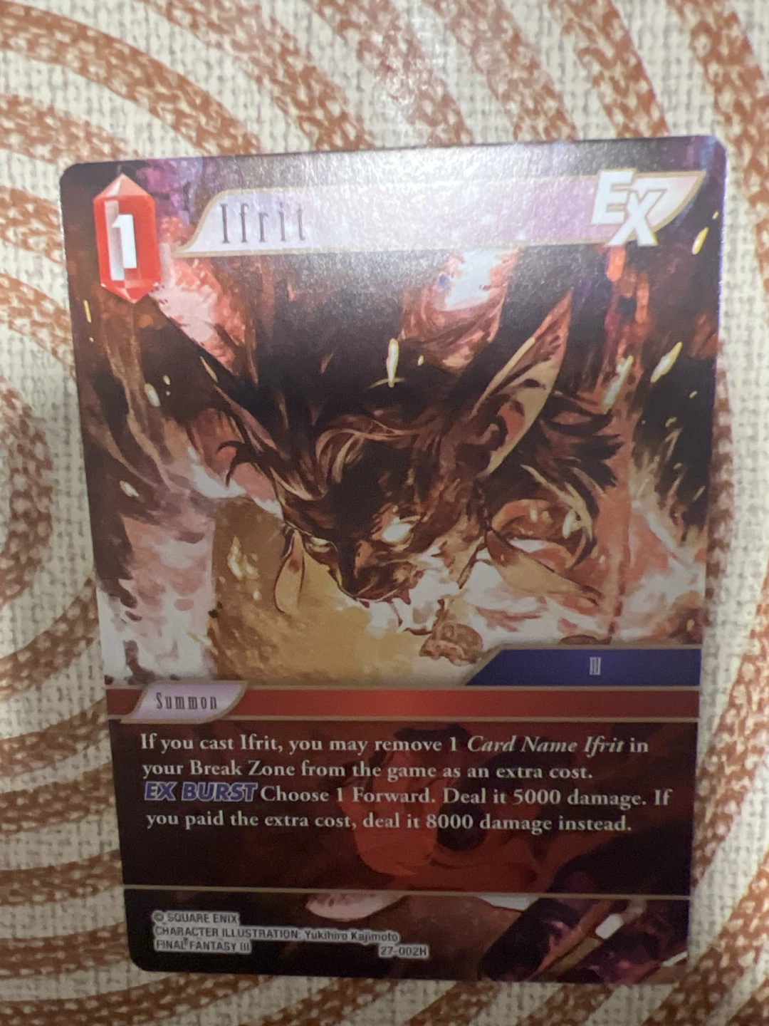 Final Fantasy TCG Ifrit 27-002H Card
