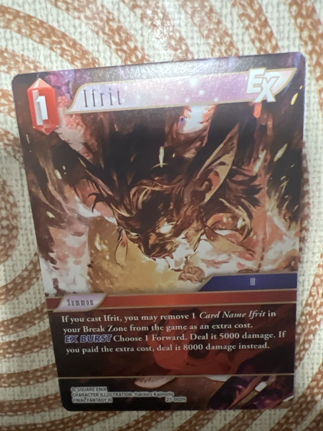 Final Fantasy TCG Ifrit 27-002H Card - photo 2