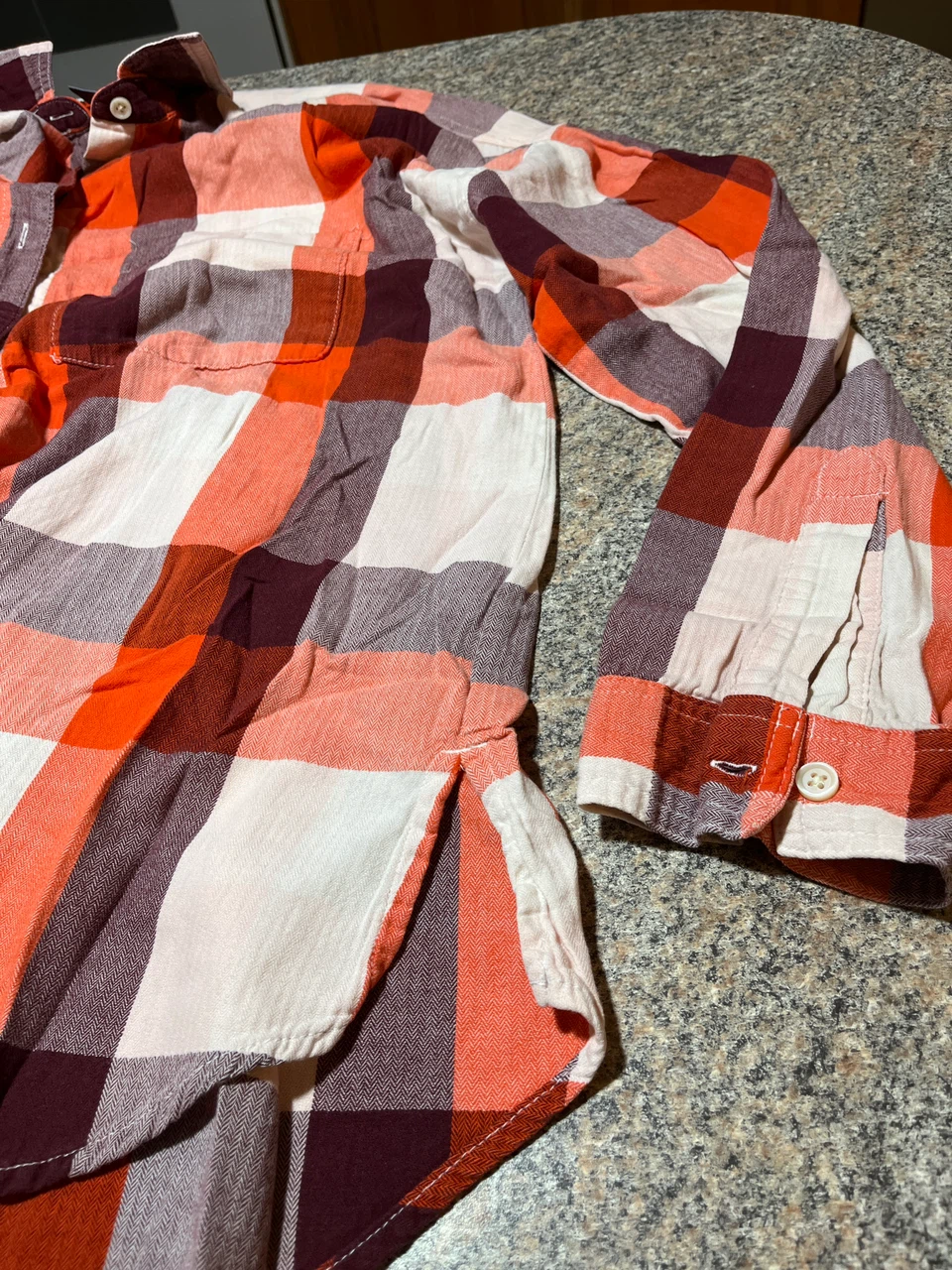 Old Navy The Boyfriend Shirt Plaid Large - photo 4