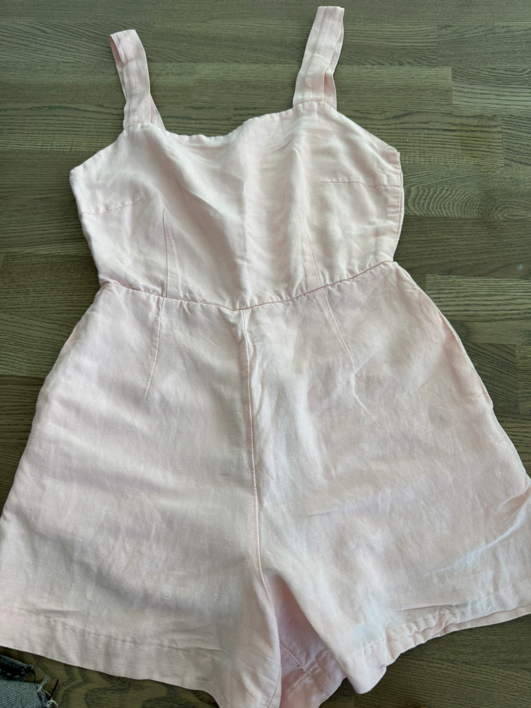 Designers’ Light Pink Linen Romper - photo 2