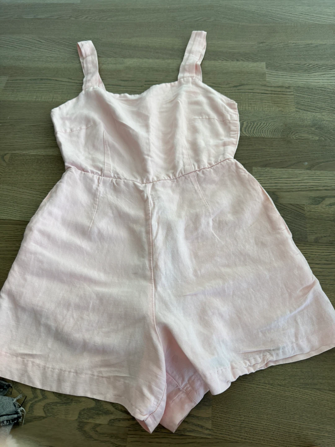 Designers’ Light Pink Linen Romper - photo 3