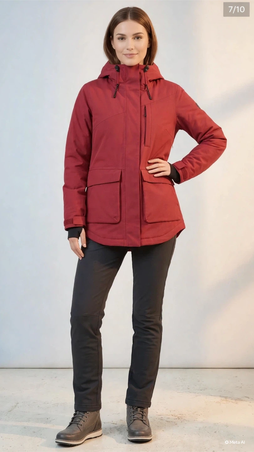 Animal Tignes Womens Waterproof Snow Jacket - Red Medium