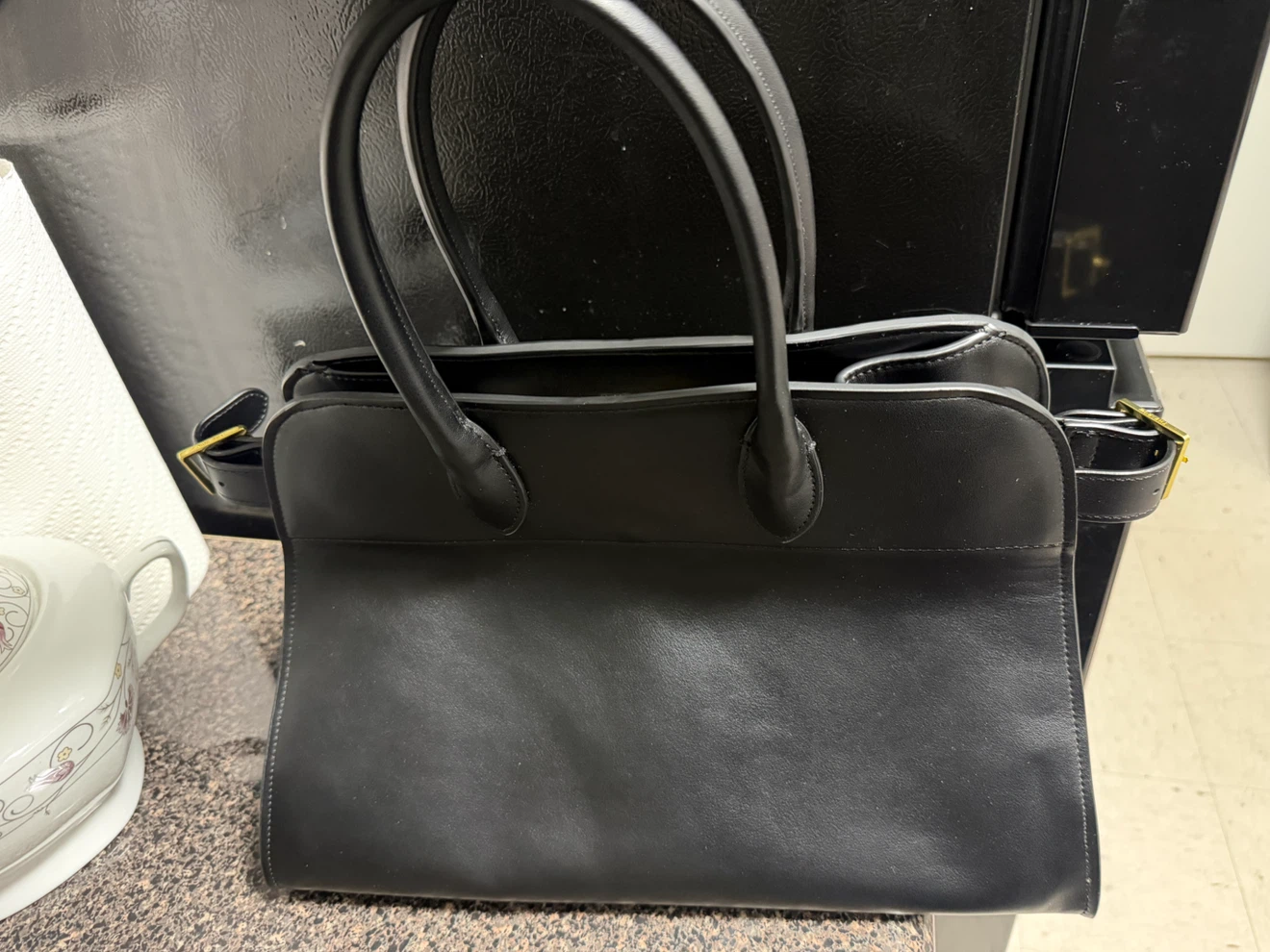 The Row Black Tote Bag