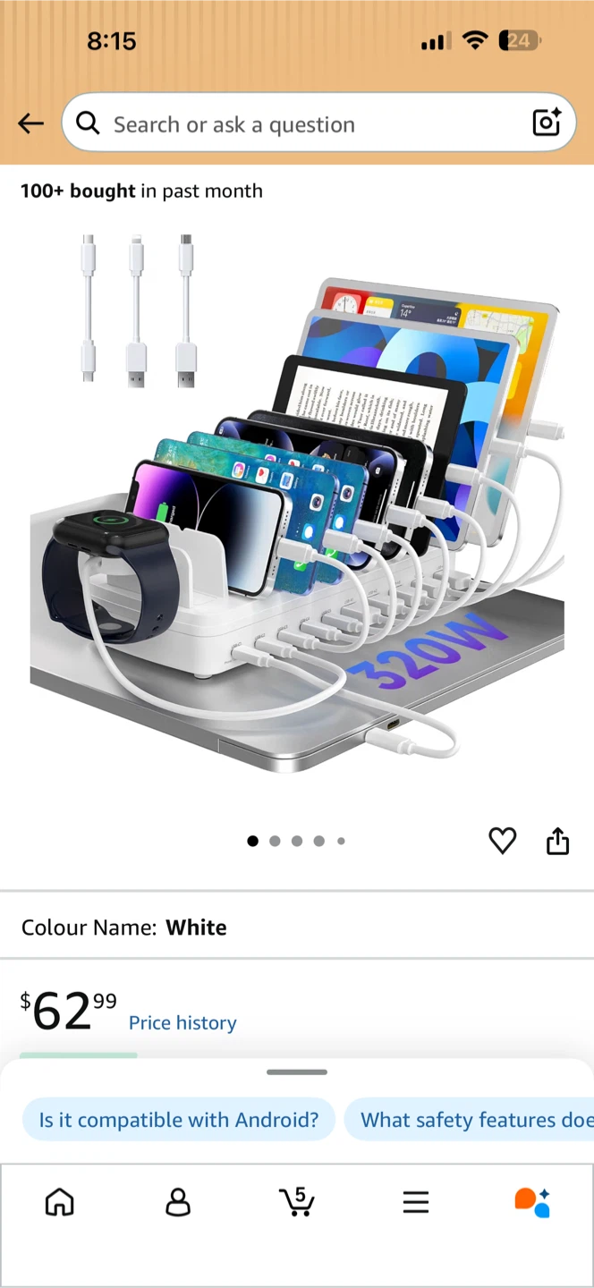 10 Port USB Charging Station