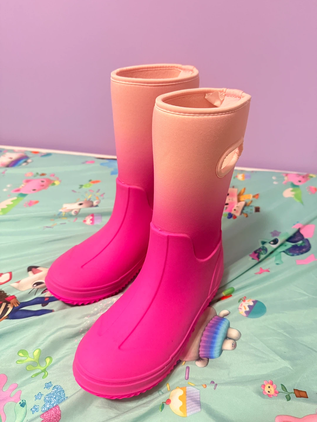 Pink ombre rain boots - photo 3