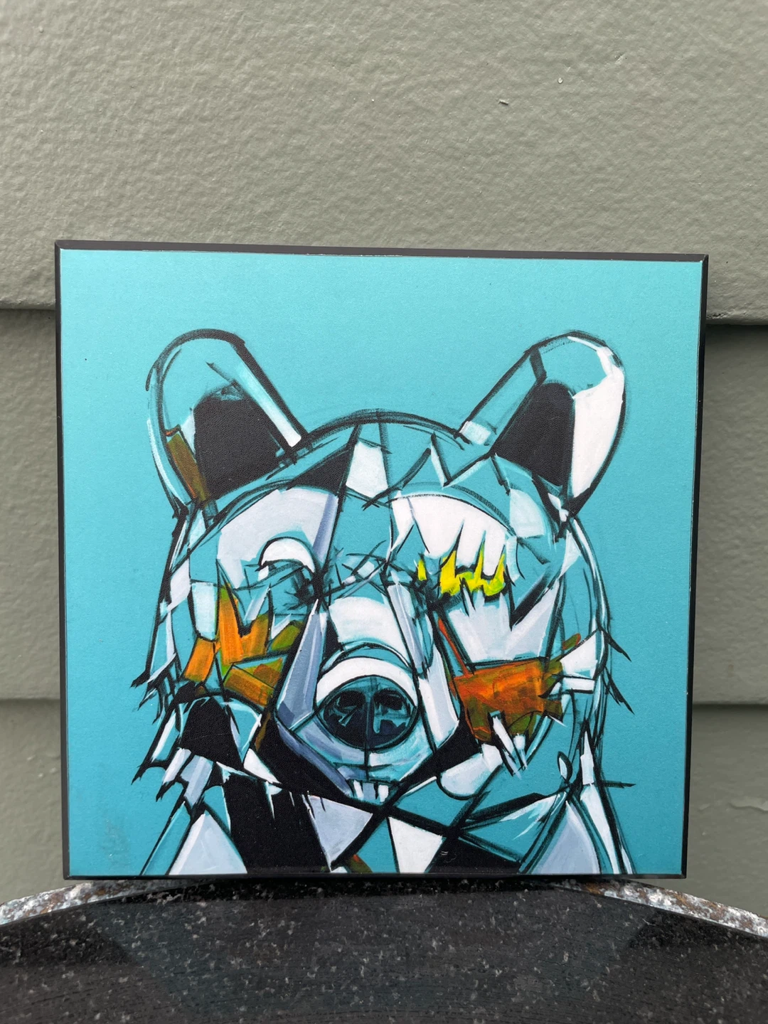 Surface Bear Abstract Geometric Wildlife Bear Print - photo 2