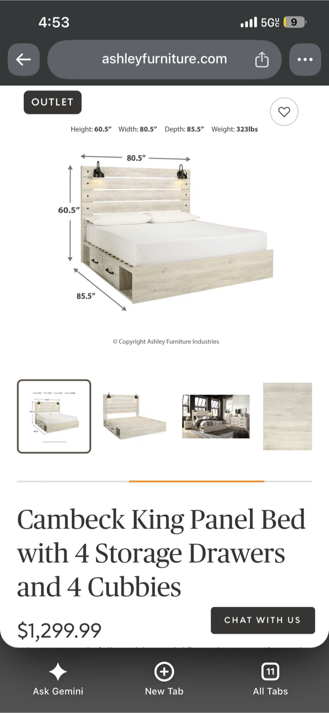 Queen bed fram with mattress - photo 2
