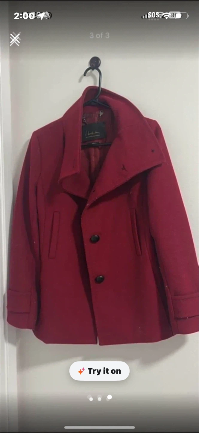 Babaton Red Wool and Cashmere Coat - photo 2