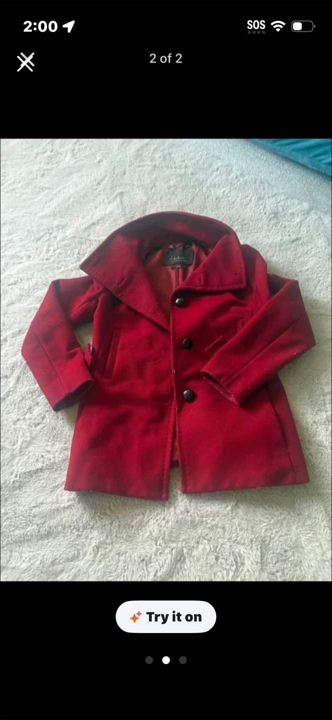 Babaton Red Wool and Cashmere Coat - photo 3