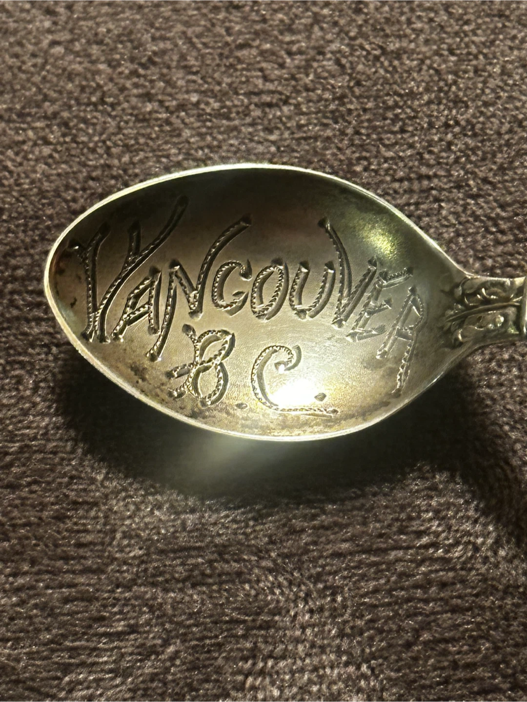 Antique Sterling Enamel Vancouver BC Souvenir Spoon P.W. Ellis - photo 2