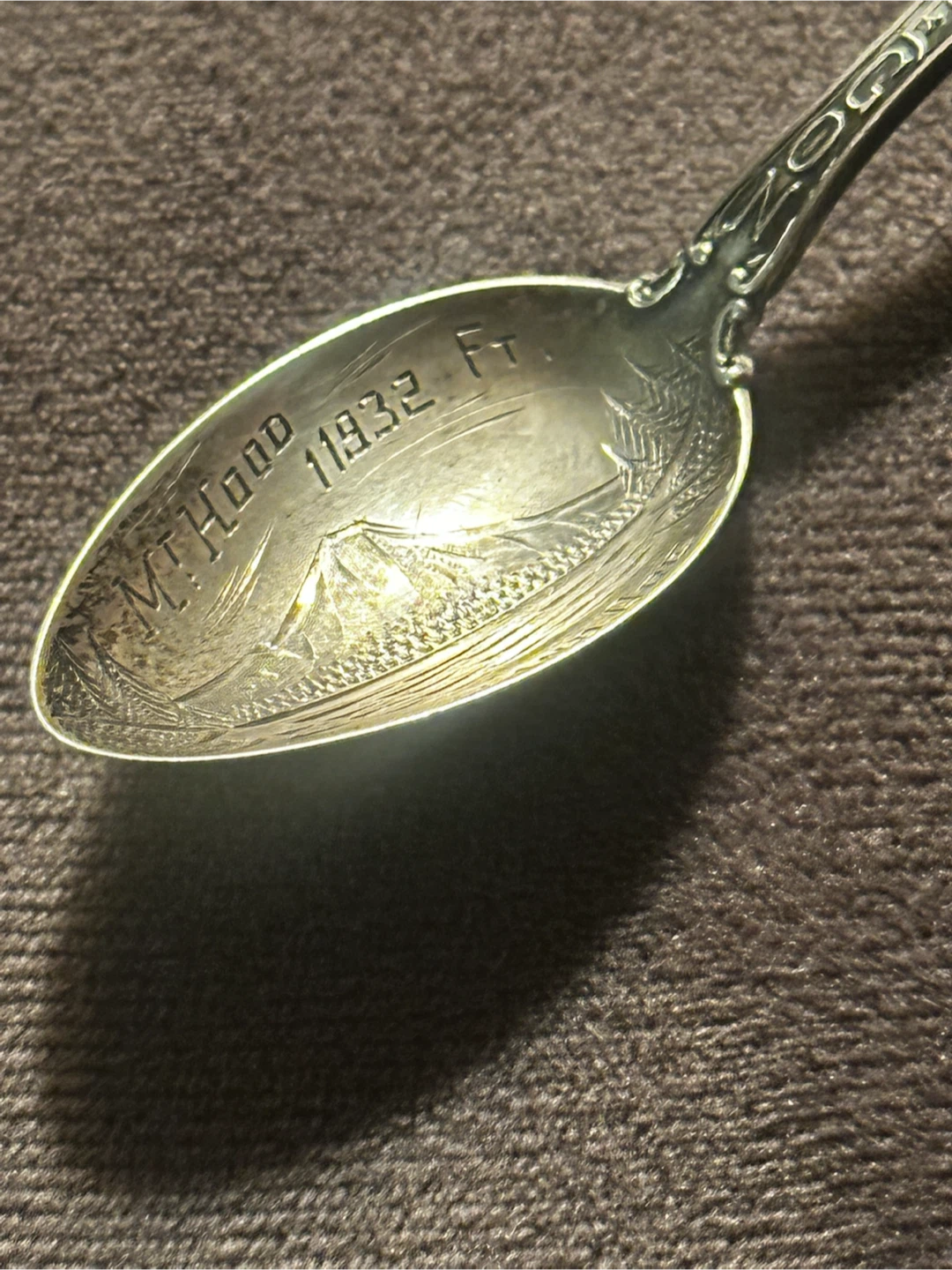 Antique Sterling Oregon Mt Hood Salmon Souvenir Spoon Mayer - photo 4