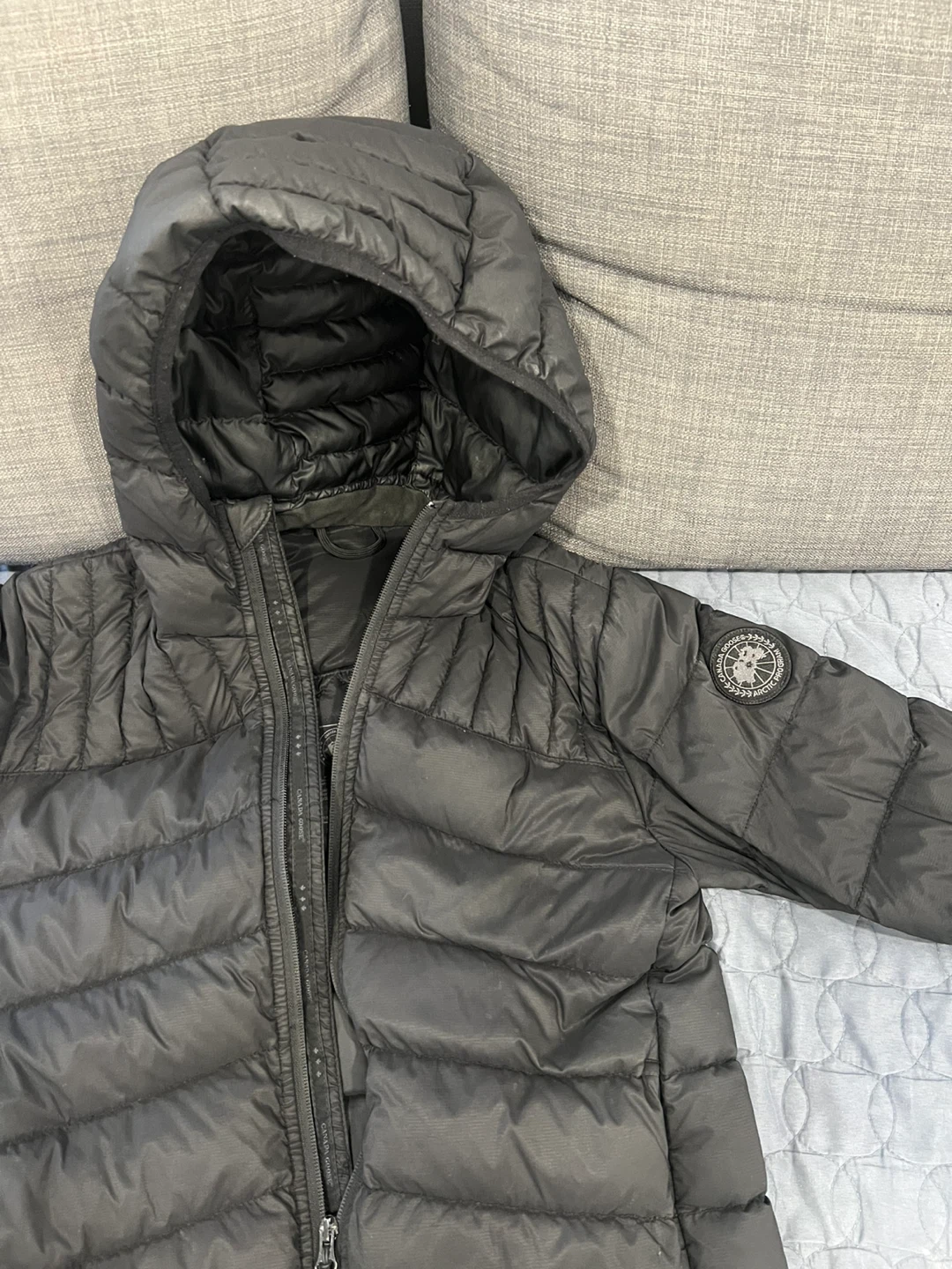 Canada Goose Black Down Hooded Jacket