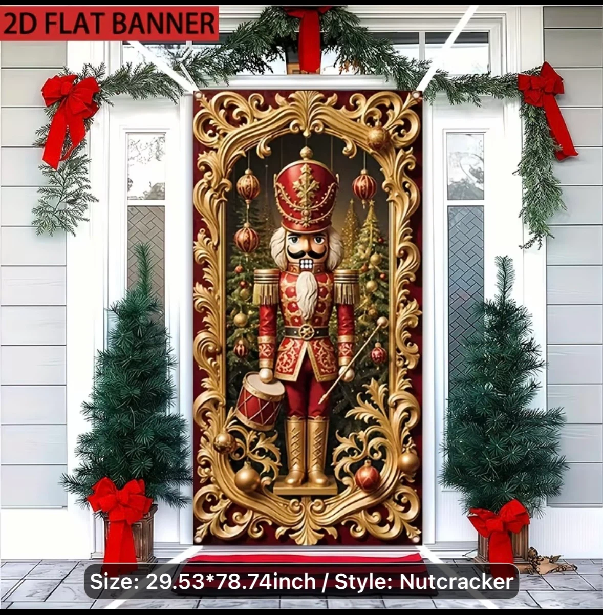 New Nutcracker Christmas Door Banner