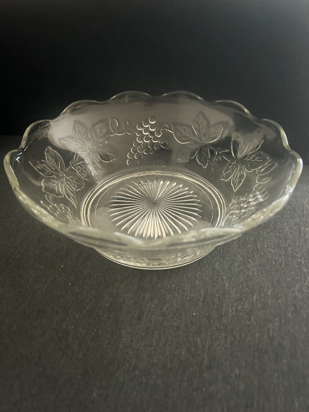 Vintage Anchor Hocking Harvest Grape Bowl