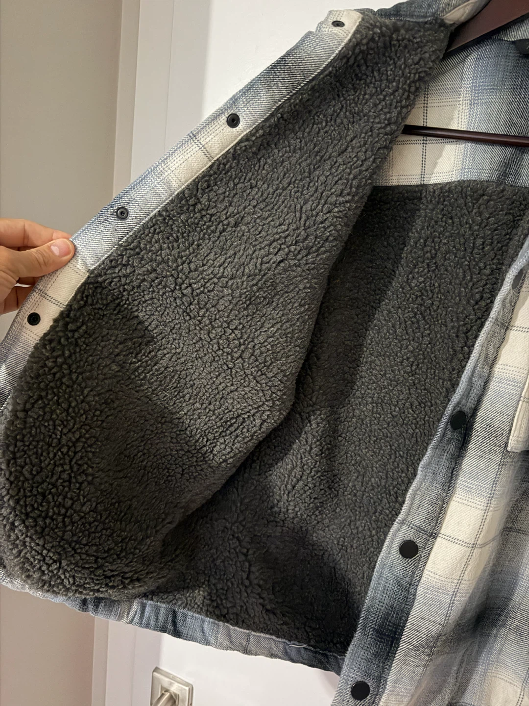 Zara Plaid Sherpa-Lined Shirt Jacket - photo 3