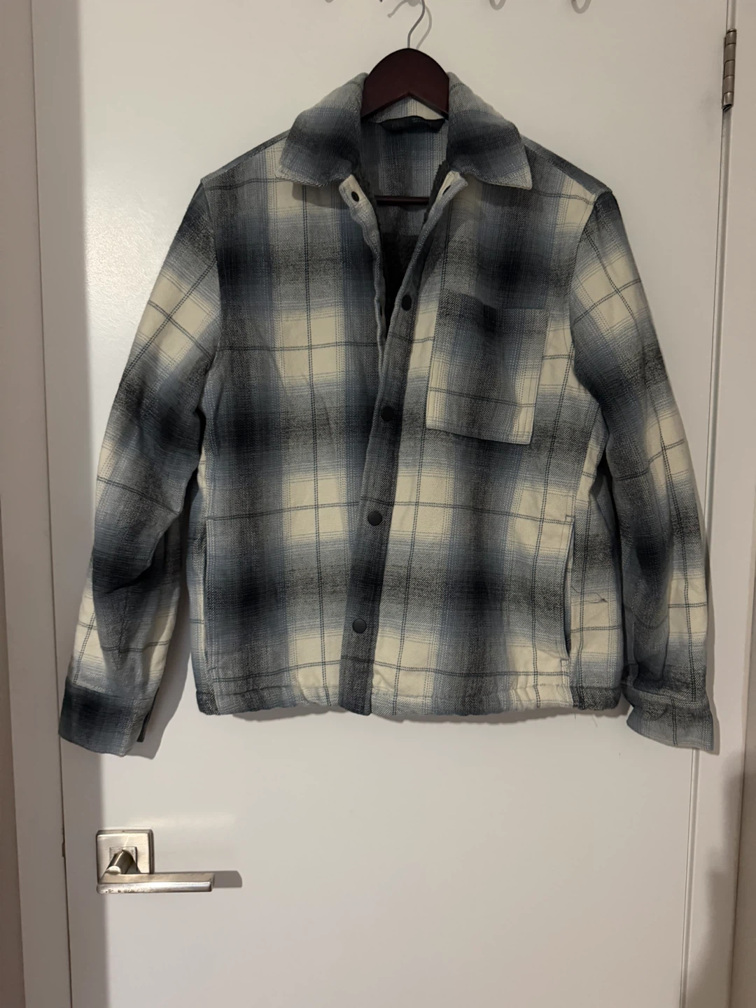 Zara Plaid Sherpa-Lined Shirt Jacket - photo 5
