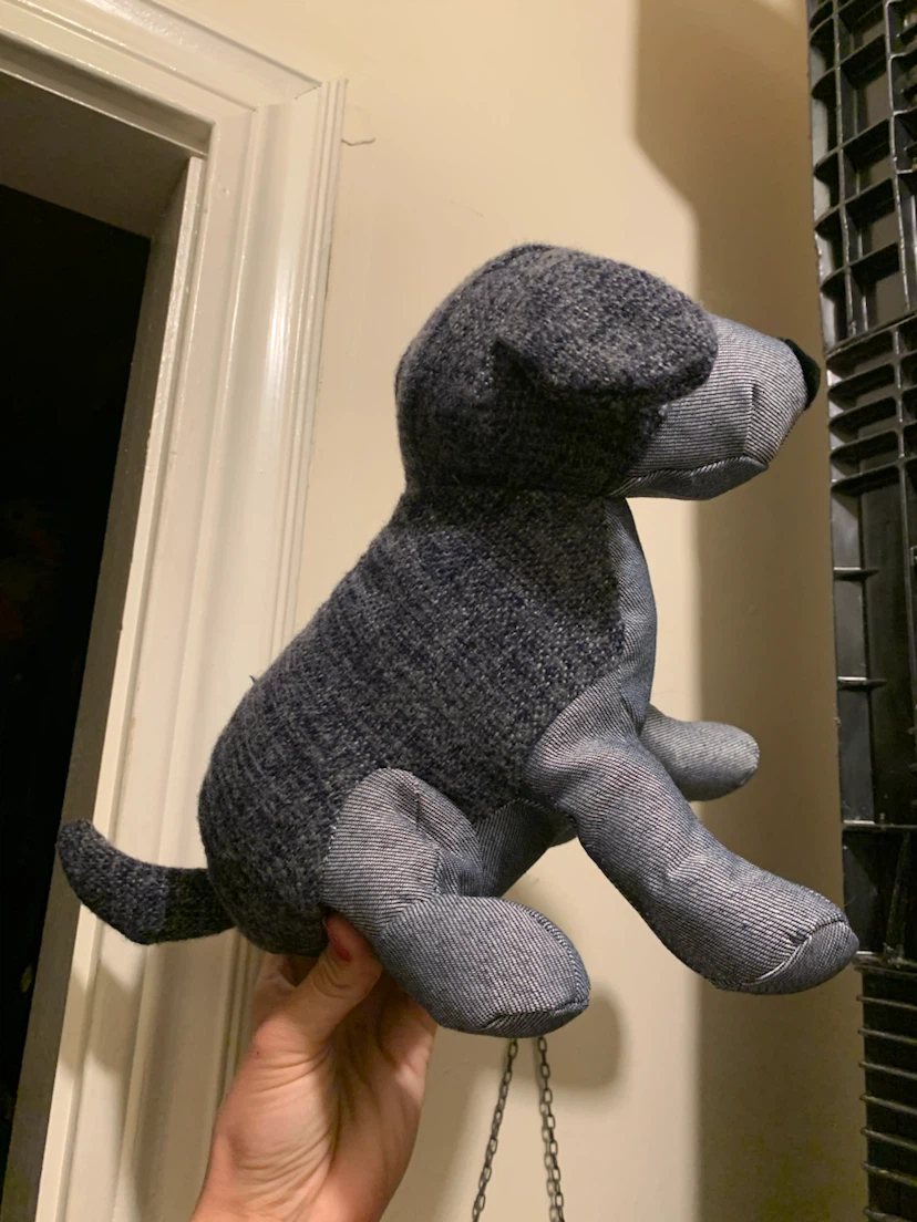 Decorative fabric dog doorstop (FREE with purchase :)
