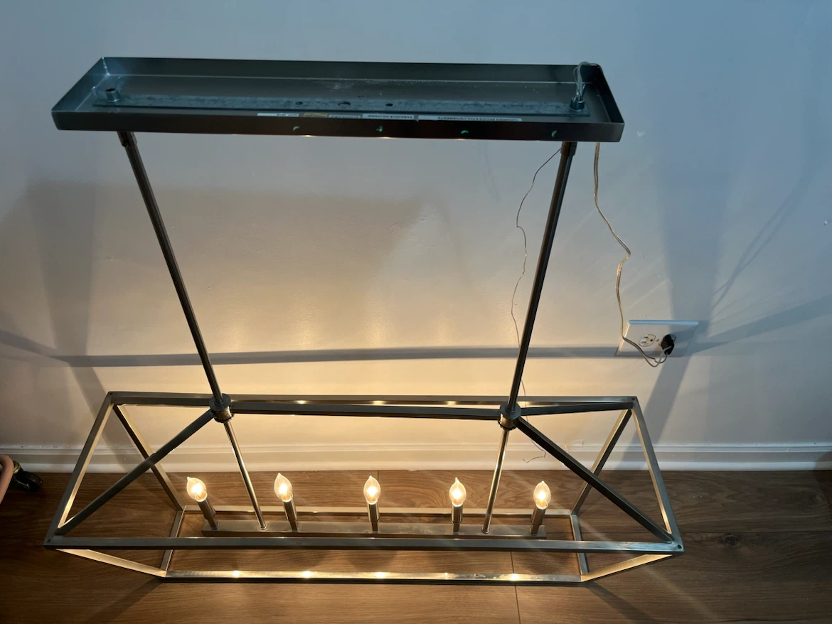 5-Light Rectangular Metal Chandelier - photo 2