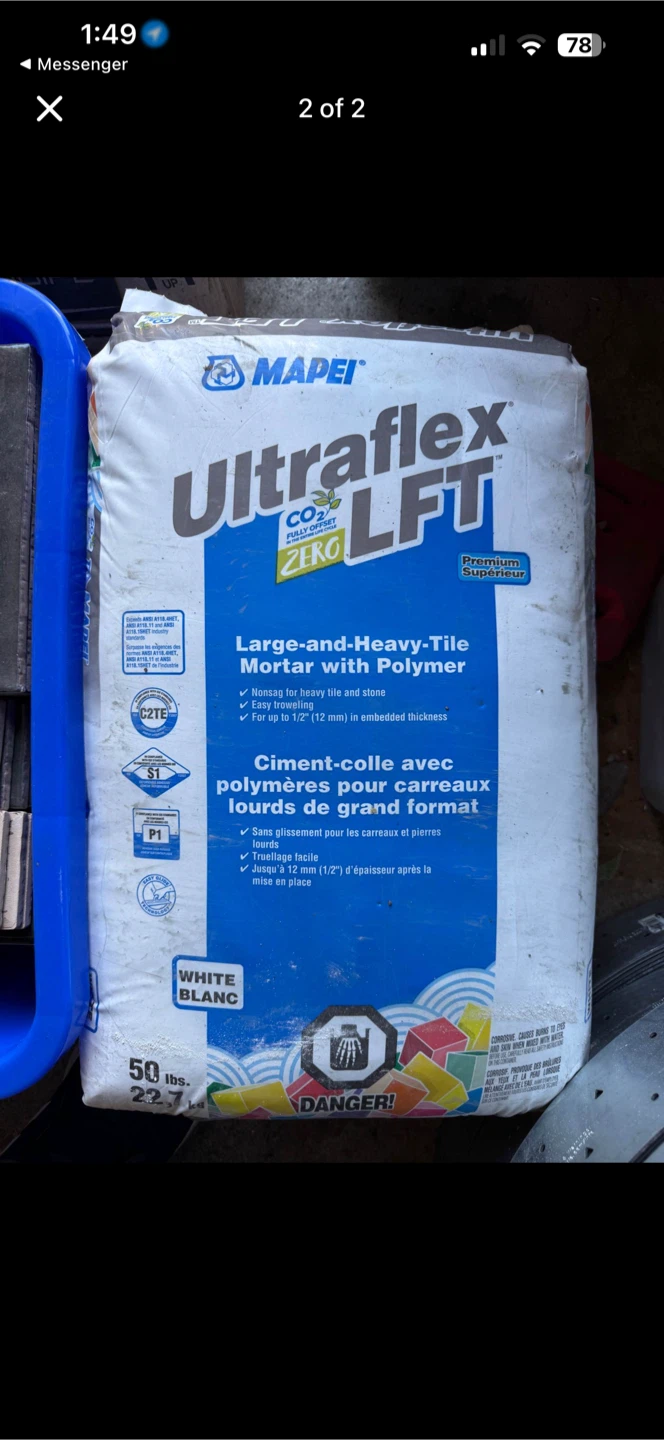 2x MAPEI Ultraflex LFT Large-and-Heavy-Tile Mortar White
