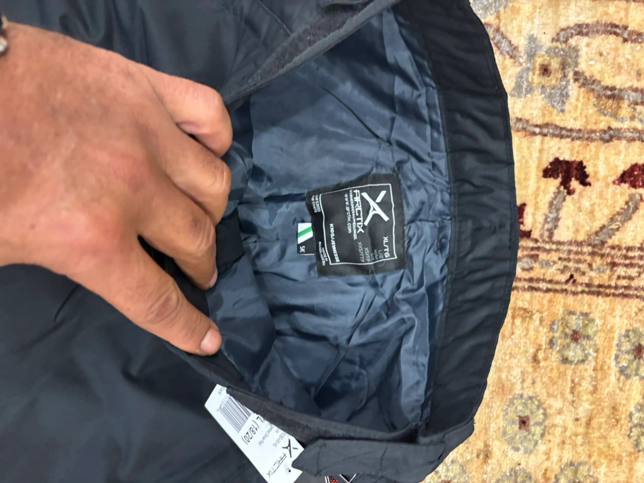 Arctix Kids Reinforced Snow Pants, Black, XL (18/20) - photo 3