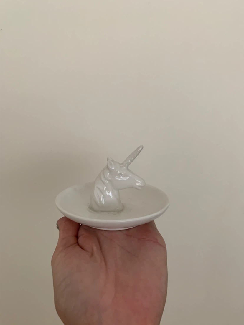 White Unicorn Trinket Tray (FREE with purchase :)