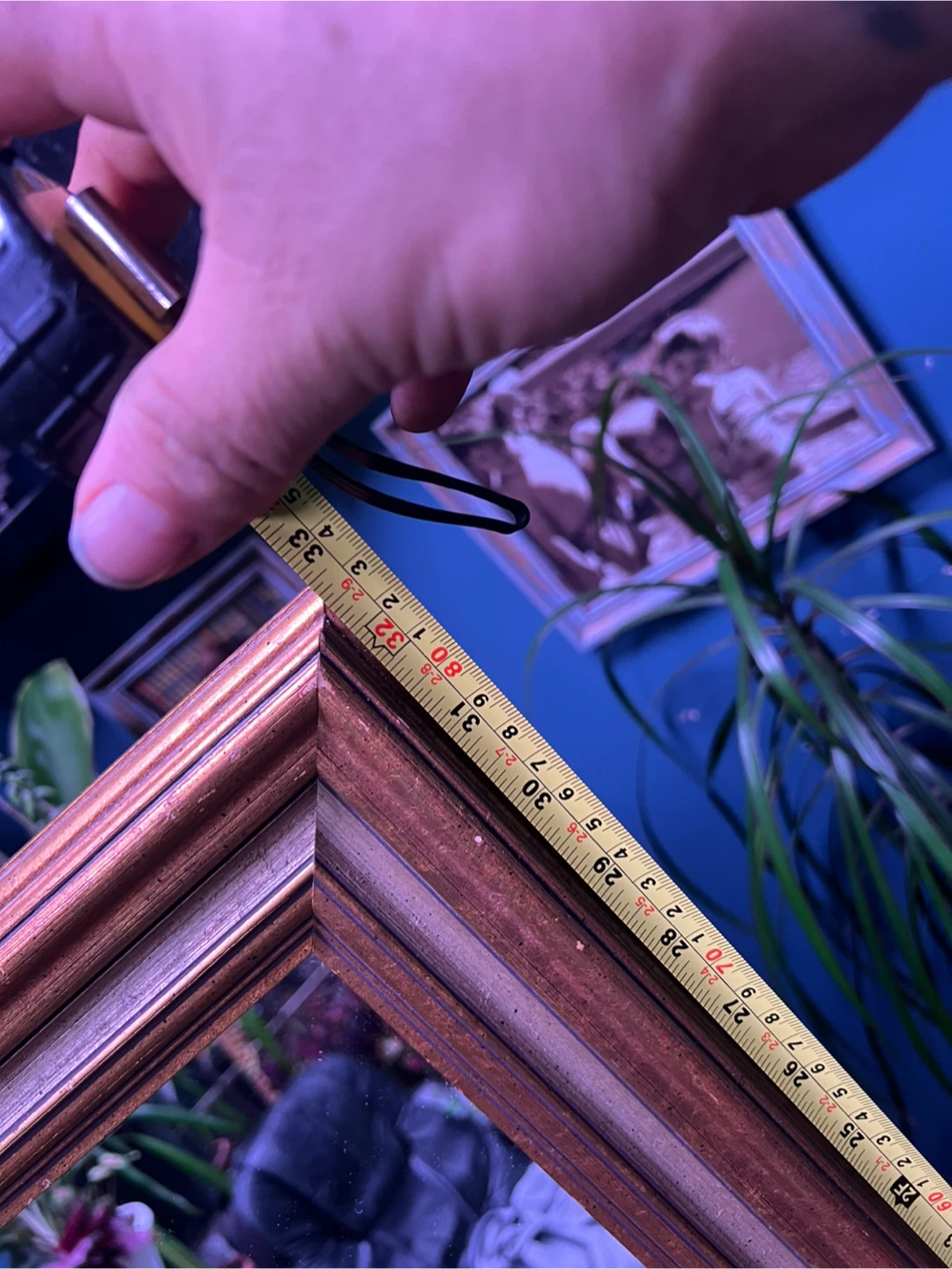 Large Wooden Frame Wall Mirror - photo 4