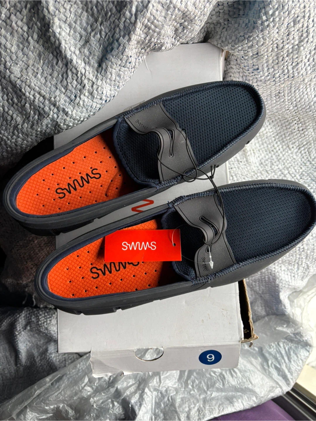 New SWIMS Penny Loafers - Navy Blue - Size 9